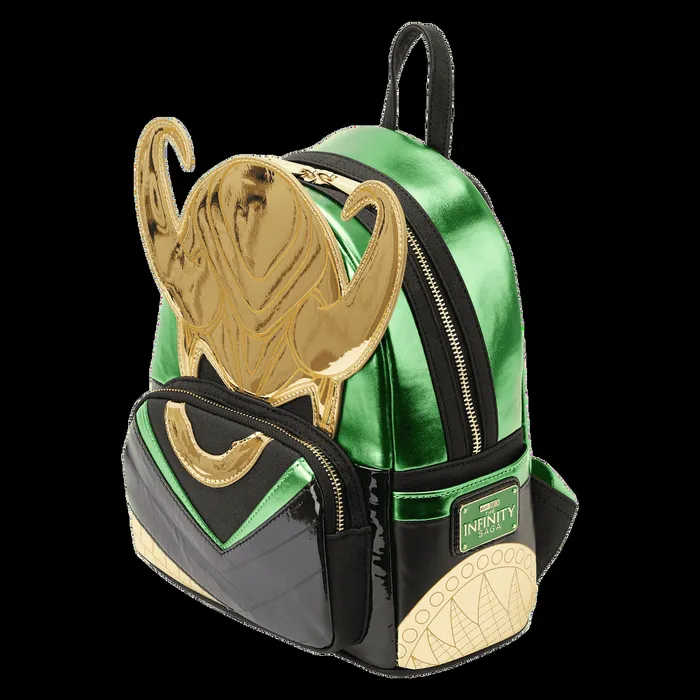 Loungefly Backpacks Unisex Marvel Metallic Loki Cosplay Mini Backpack Loungefly Backpacks Unisex Marvel Metallic Loki Cosplay Mini Backpack