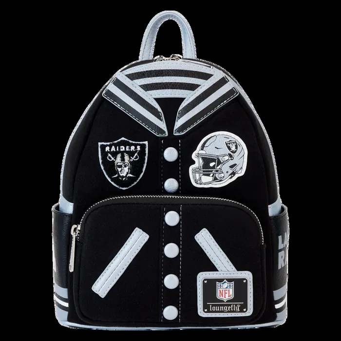 Loungefly Backpacks Unisex NFL Las Vegas Raiders Varsity Mini Backpack