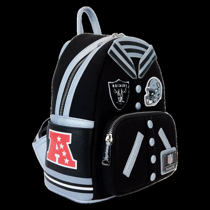 Loungefly Backpacks Unisex NFL Las Vegas Raiders Varsity Mini Backpack