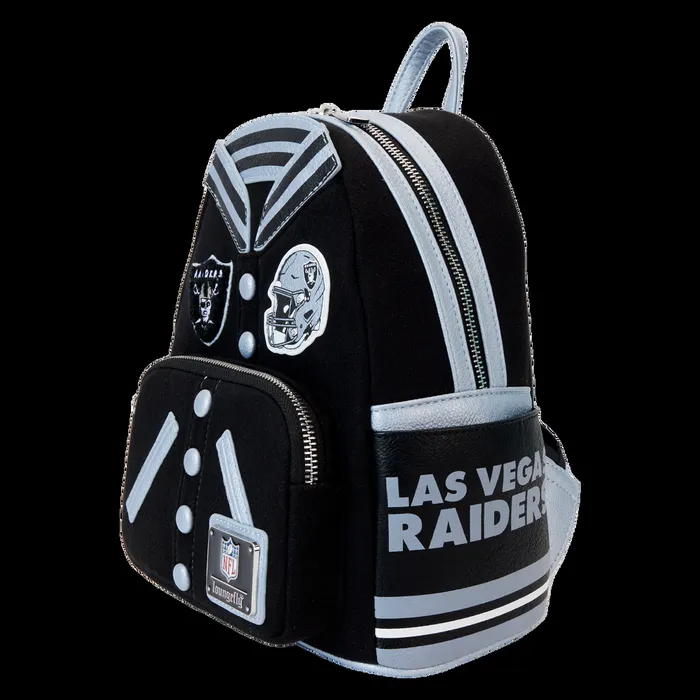 Loungefly Backpacks Unisex NFL Las Vegas Raiders Varsity Mini Backpack
