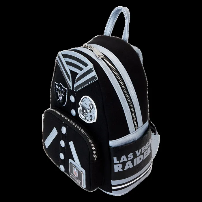 Loungefly Backpacks Unisex NFL Las Vegas Raiders Varsity Mini Backpack