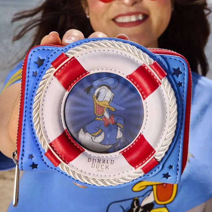 Loungefly Bags and Wallets Unisex Donald Duck 90th Anniversary Lenticular Zip Around Wallet