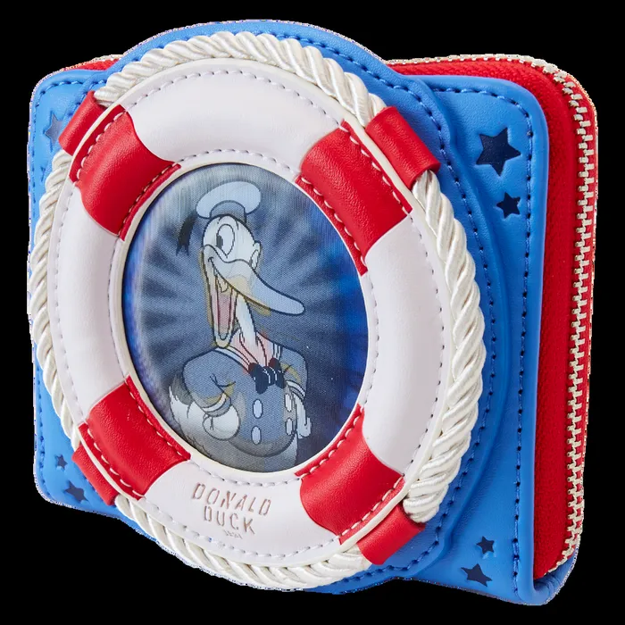 Loungefly Bags and Wallets Unisex Donald Duck 90th Anniversary Lenticular Zip Around Wallet