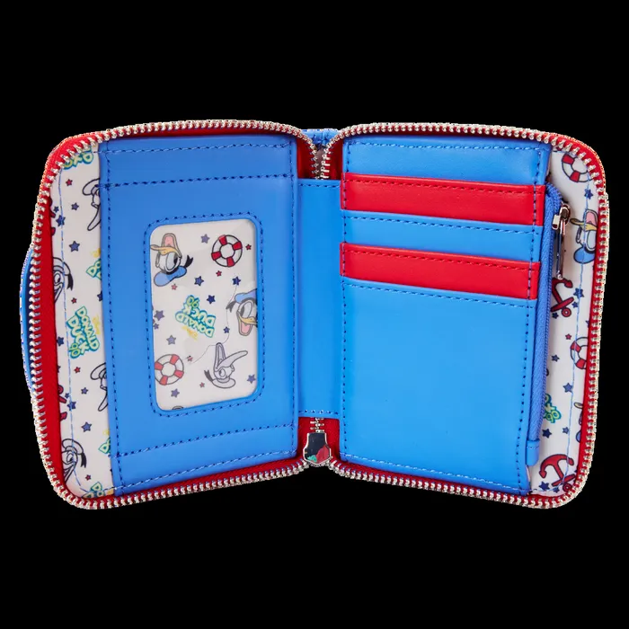 Loungefly Bags and Wallets Unisex Donald Duck 90th Anniversary Lenticular Zip Around Wallet