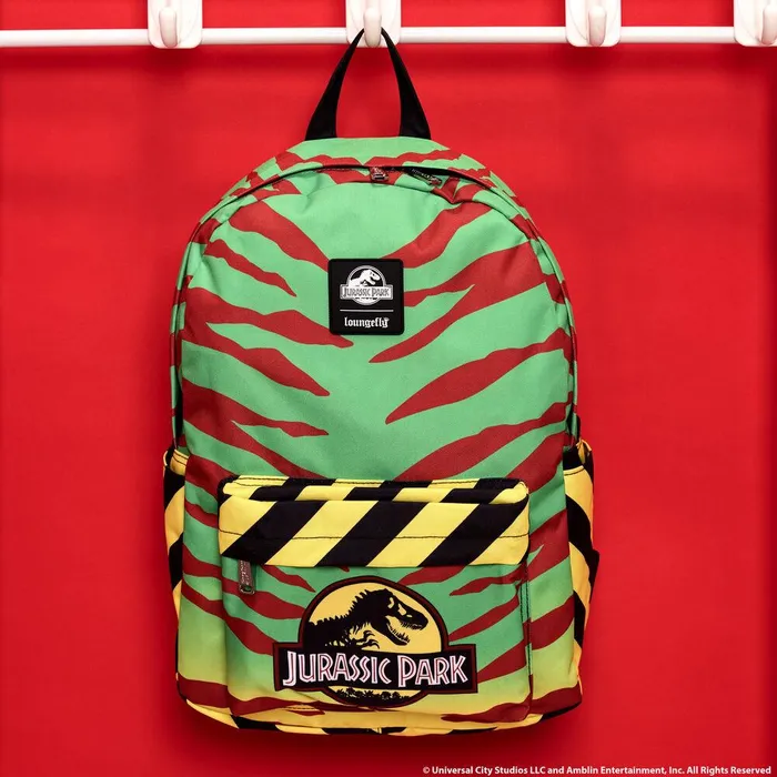 Loungefly Bags and Wallets Unisex Jurassic Park Tour Vehicle Print Nylon FullSize Backpack