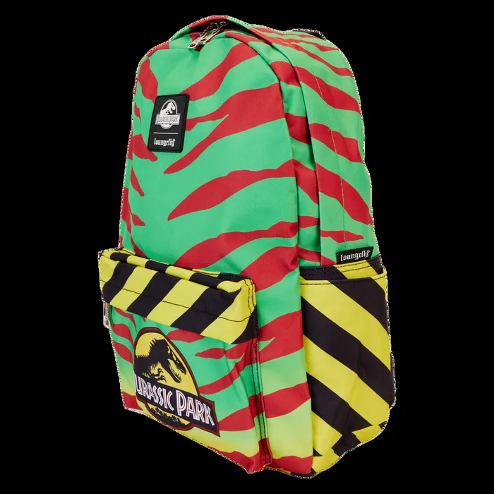 Loungefly Bags and Wallets Unisex Jurassic Park Tour Vehicle Print Nylon FullSize Backpack