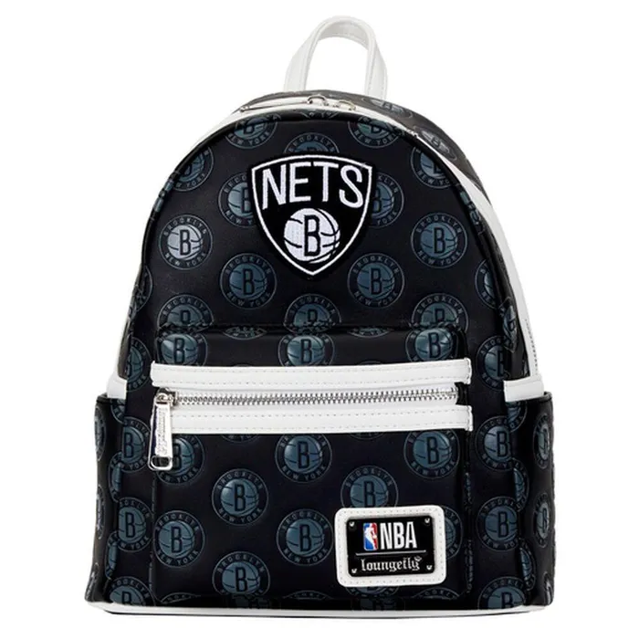 Loungefly Bags and Wallets Unisex NBA Brooklyn Nets Logo Mini Backpack