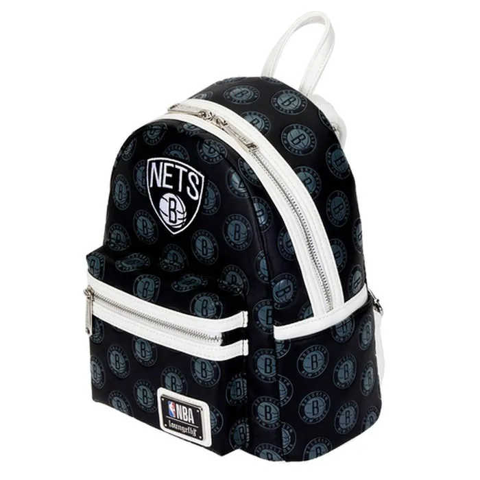 Loungefly Bags and Wallets Unisex NBA Brooklyn Nets Logo Mini Backpack