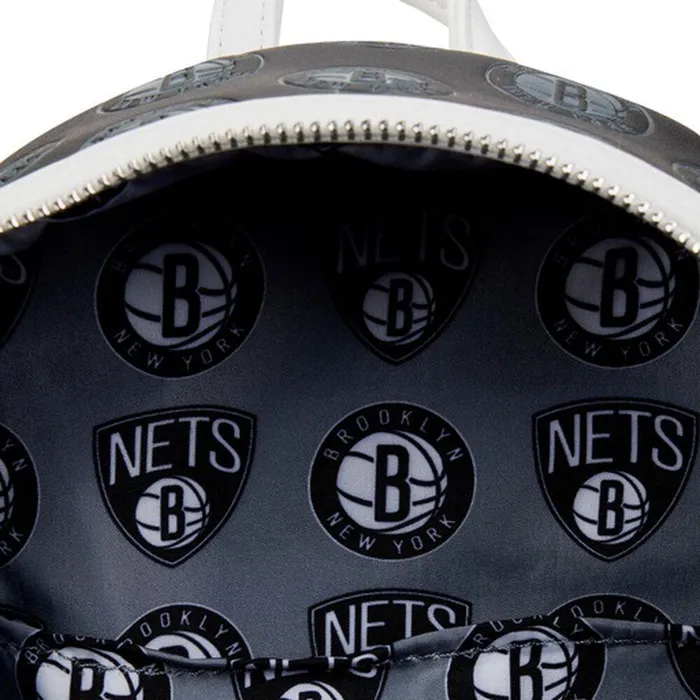 Loungefly Bags and Wallets Unisex NBA Brooklyn Nets Logo Mini Backpack