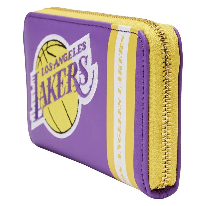 Loungefly Bags and Wallets Unisex NBA Los Angeles Lakers Patch Icons Zip Around Wallet