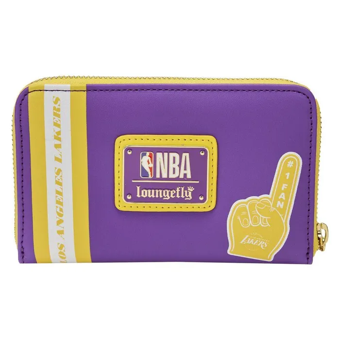 Loungefly Bags and Wallets Unisex NBA Los Angeles Lakers Patch Icons Zip Around Wallet