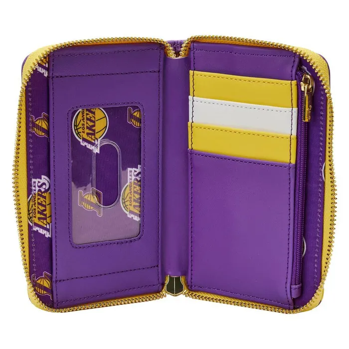 Loungefly Bags and Wallets Unisex NBA Los Angeles Lakers Patch Icons Zip Around Wallet