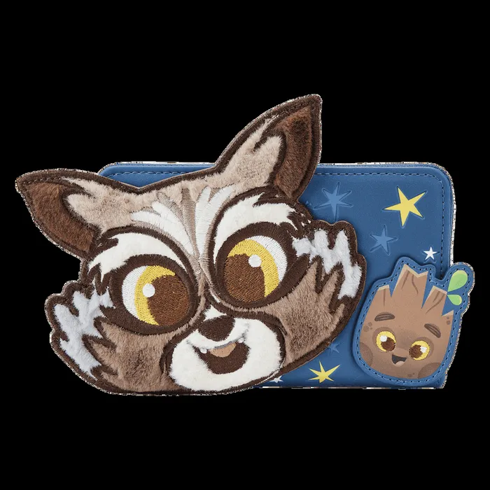 Loungefly Bags and Wallets Unisex SDCC Limited Edition Rocket And Groot Zip Around Wallet Loungefly Bags and Wallets Unisex SDCC Limited Edition Rocket And Groot Zip Around Wallet