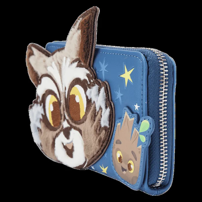Loungefly Bags and Wallets Unisex SDCC Limited Edition Rocket And Groot Zip Around Wallet Loungefly Bags and Wallets Unisex SDCC Limited Edition Rocket And Groot Zip Around Wallet