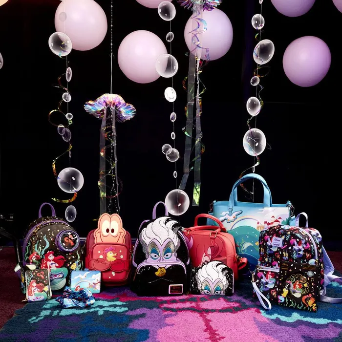 Loungefly Bags and Wallets Unisex The Little Mermaid 35th Anniversary Exclusive Ursula Sequin Cosplay Zip Around Wallet