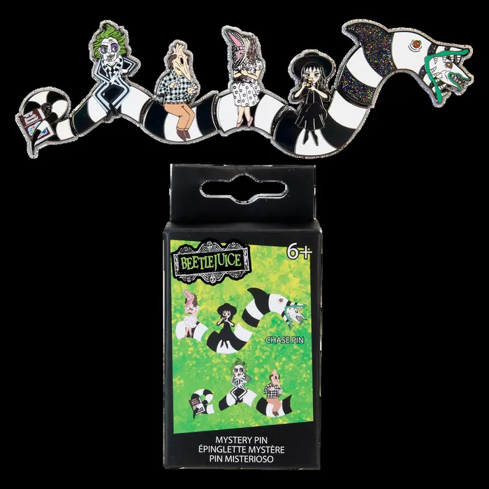 Loungefly Enamel Pins Unisex Beetlejuice Sandworm Puzzle Mystery Box Pin
