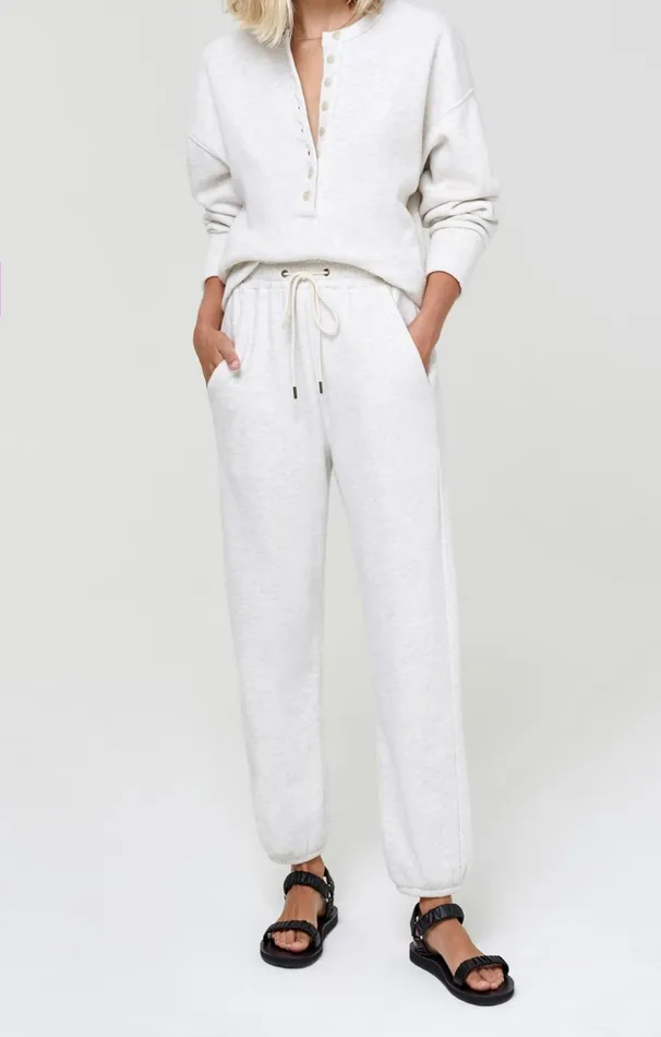 Loungewear Women Citizens Of Humanity Laila Casual Fleece Pant In Oatmeal Oatmeal