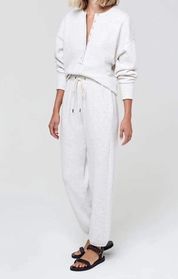 Loungewear Women Citizens Of Humanity Laila Casual Fleece Pant In Oatmeal Oatmeal