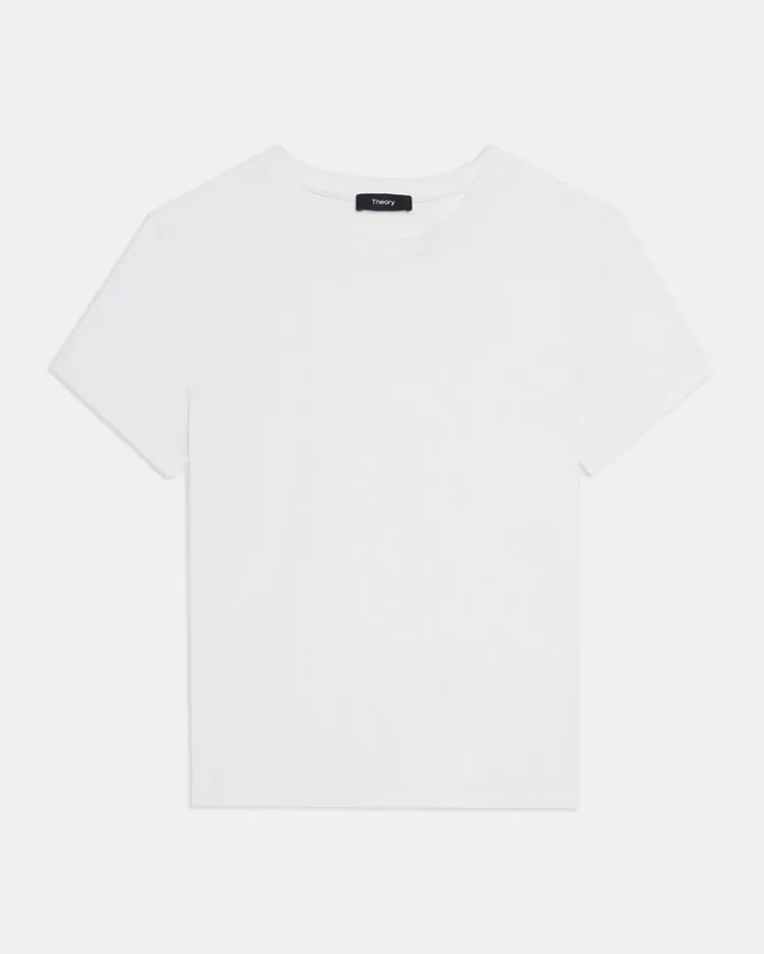 Loungewear Women Theory Tiny Tee In Organic Cotton White Loungewear Women Theory Tiny Tee In Organic Cotton White
