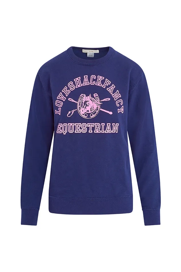 LoveShackFancy First Port Equestrian Navy Women Tees and Fleece