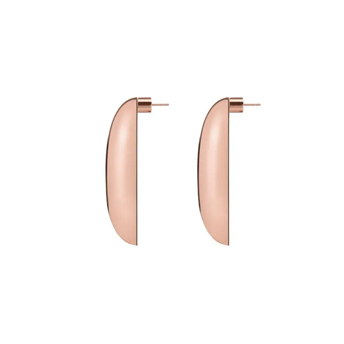 LoveShackFancy Jennifer Fisher Puffy Heart Stud Earrings Rose Gold Women Jewelry