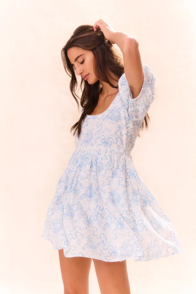 LoveShackFancy Raleigh Dress Blissful Blue Women Dresses