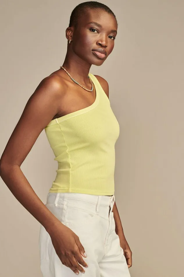 Lucky Brand All Tops One Shoulder Tank Lime Sherbet 8211 Women Lucky Brand All Tops One Shoulder Tank Lime Sherbet 8211 Women