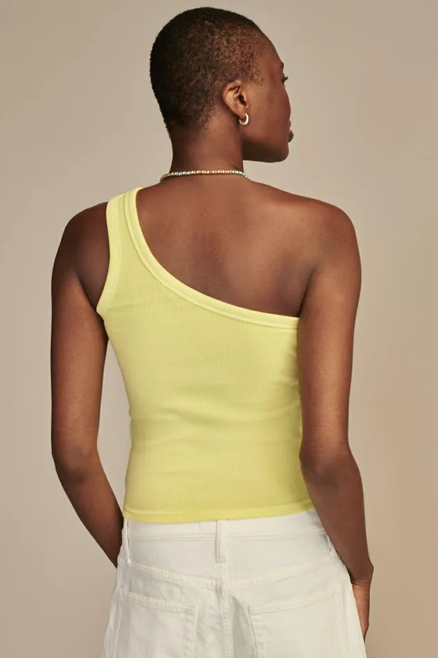 Lucky Brand All Tops One Shoulder Tank Lime Sherbet 8211 Women Lucky Brand All Tops One Shoulder Tank Lime Sherbet 8211 Women