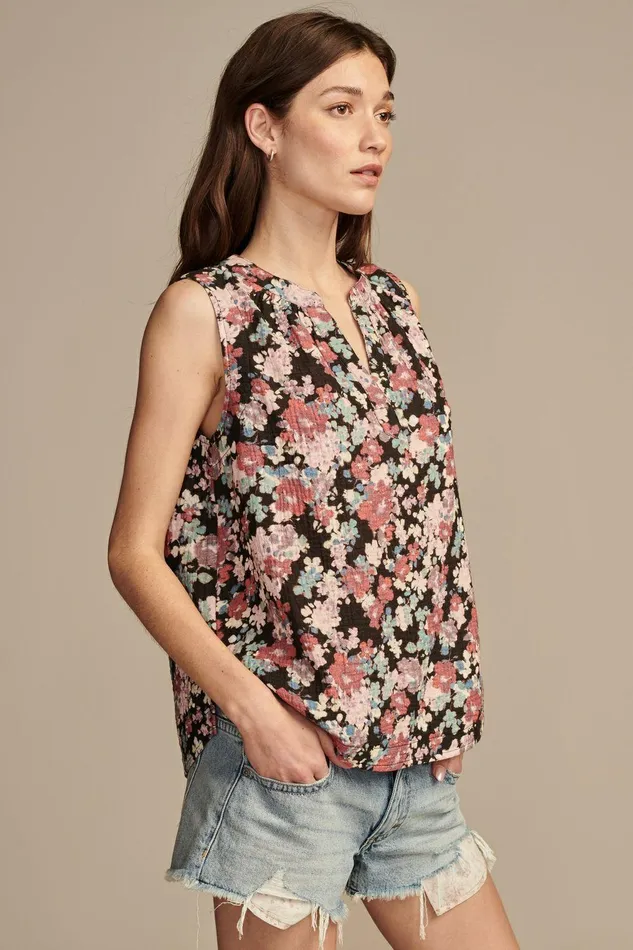 Lucky Brand All Tops Sleeveless Popover Shirt Black Multi 8211 Women
