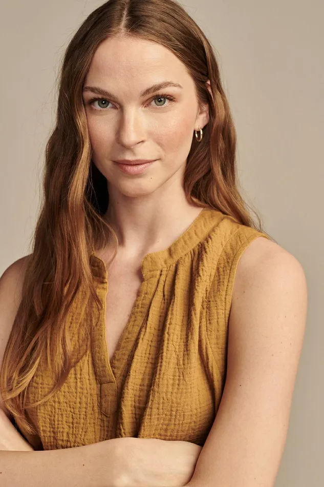 Lucky Brand All Tops Sleeveless Popover Shirt Dull Gold 8211 Women