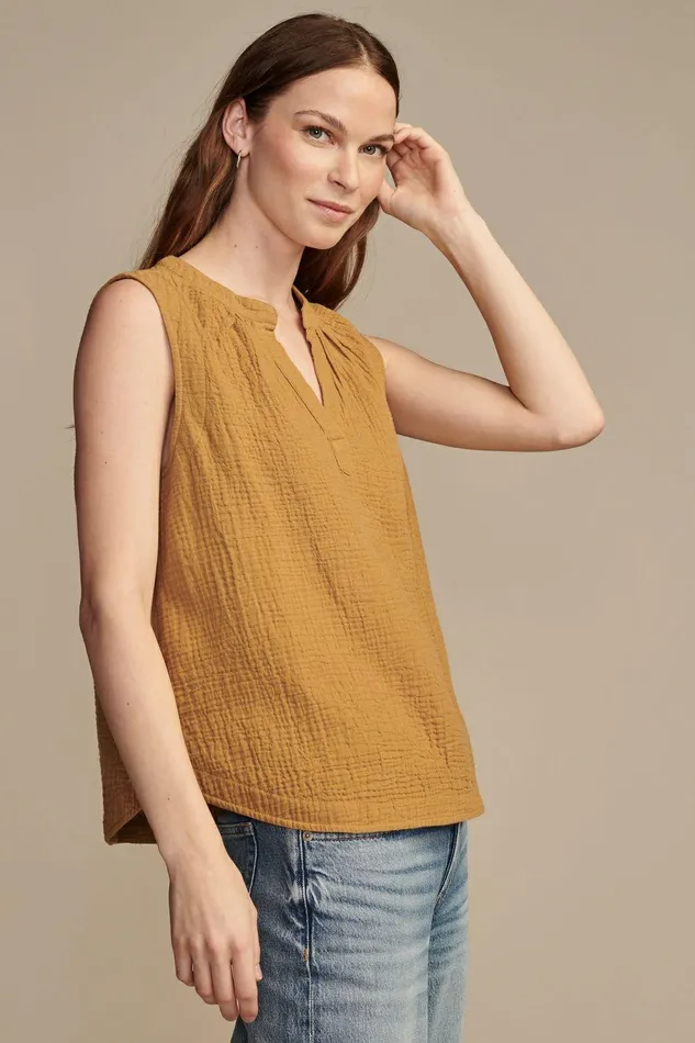 Lucky Brand All Tops Sleeveless Popover Shirt Dull Gold 8211 Women