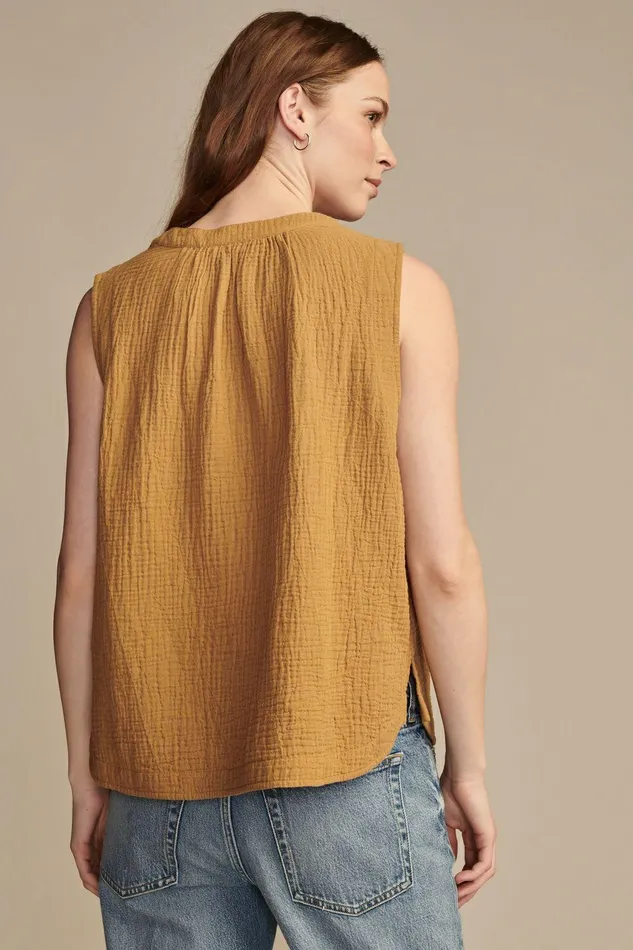 Lucky Brand All Tops Sleeveless Popover Shirt Dull Gold 8211 Women