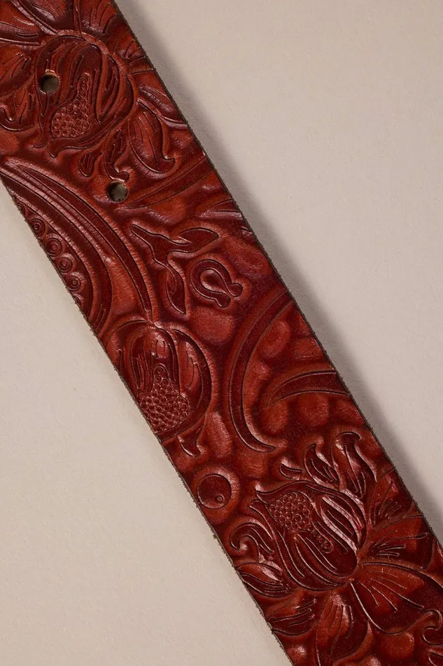 Lucky Brand Belts Floral Western Leather Belt 231 Tan 8211 Women Lucky Brand Belts Floral Western Leather Belt 231 Tan 8211 Women