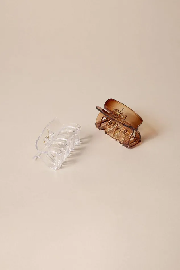 Lucky Brand Hair Accessories Clear And Tortoise Claw Set Multi 8211 Women