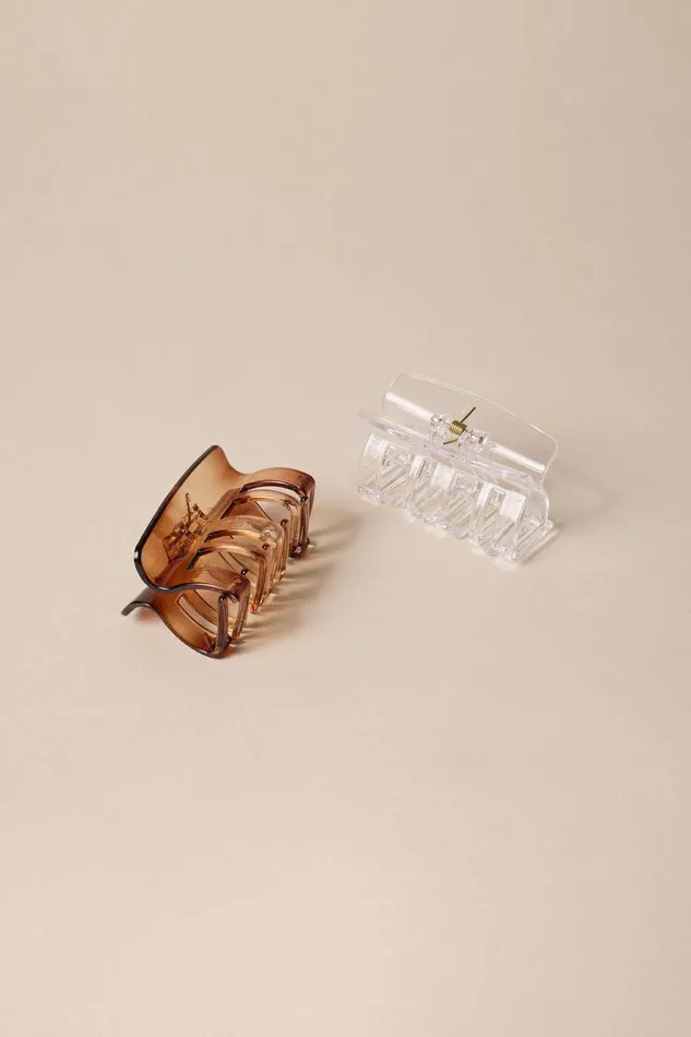 Lucky Brand Hair Accessories Clear And Tortoise Claw Set Multi 8211 Women