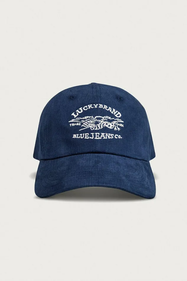 Lucky Brand Hats Lucky Blue Jeans Co Emb Dad Hat Dark Blue 8211 WomenMen