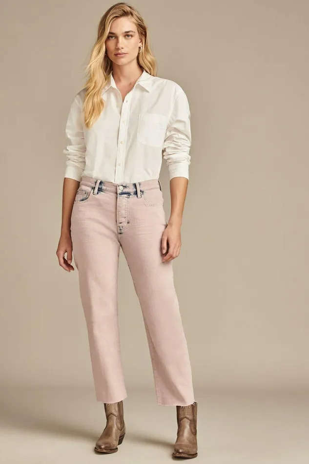 Lucky Brand Jeans 90s Loose Crop Better In Pink Wash 8211 Women