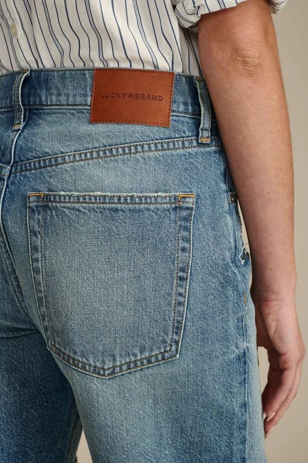 Lucky Brand Jeans 90s Loose Short Thrashed Blue 8211 Women