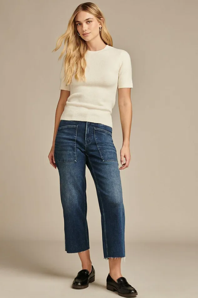 Lucky Brand Jeans Lucky Legend Crop Patch Pocket Wide Leg Trail Mix 8211 Women