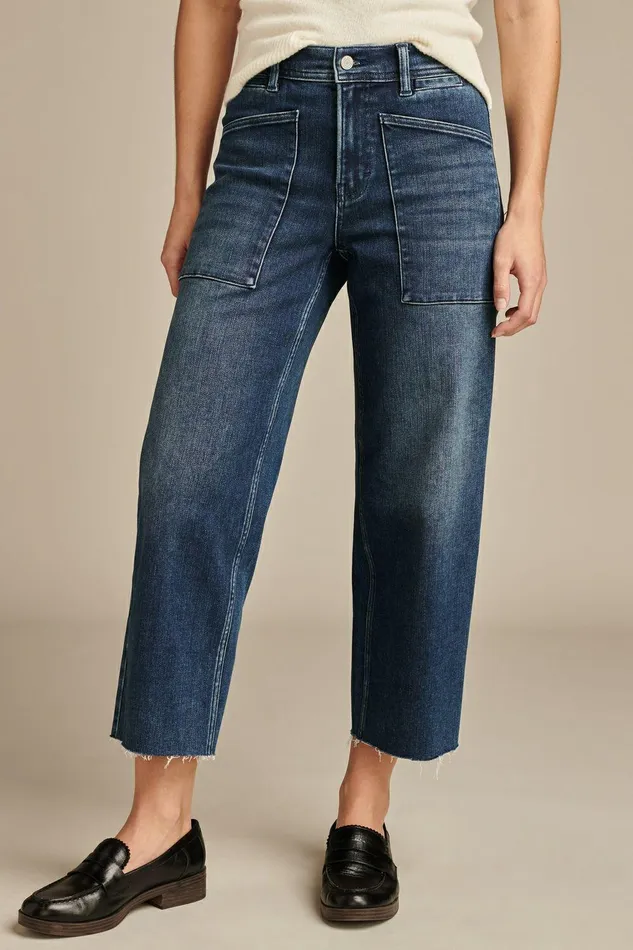 Lucky Brand Jeans Lucky Legend Crop Patch Pocket Wide Leg Trail Mix 8211 Women