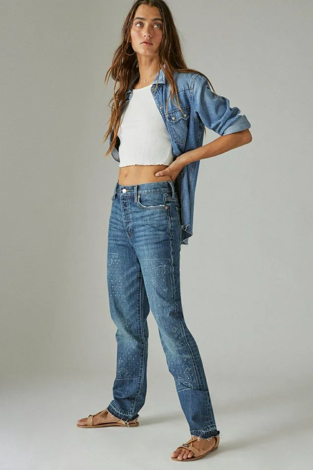 Lucky Brand Jeans Lucky Legend Paisley High Rise Drew Mom Aries 8211 Women