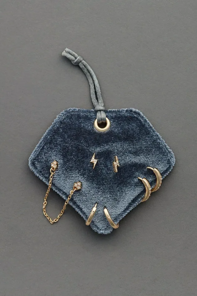 Lucky Brand Jewelry Blue Stud Hoop Gift Set Gold 8211 Women