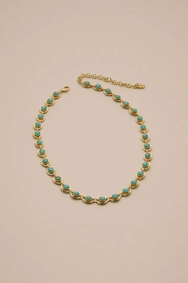Lucky Brand Jewelry Turq Charm Necklace Gold 8211 Women