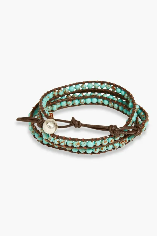 Lucky Brand Jewelry Turquoise Wrap Bracelet Medium Light Blue 8211 Women