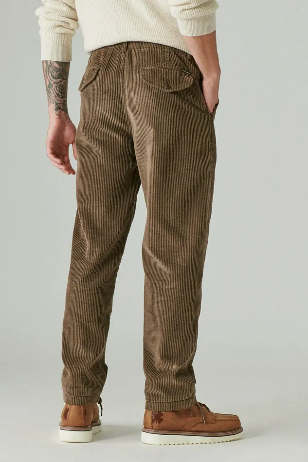 Lucky Brand Pants Wide Wale Corduroy PullUp Pant Slate Black 8211 Men