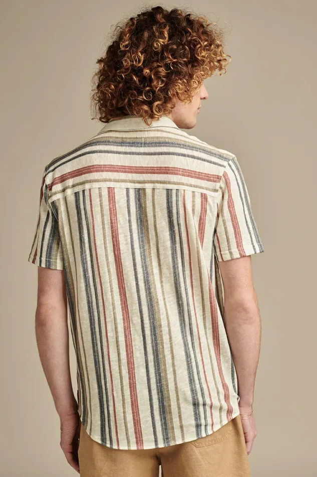 Lucky Brand Shirts and Tops Linen Short Sleeve Button Down Shirt Multi 8211 Men