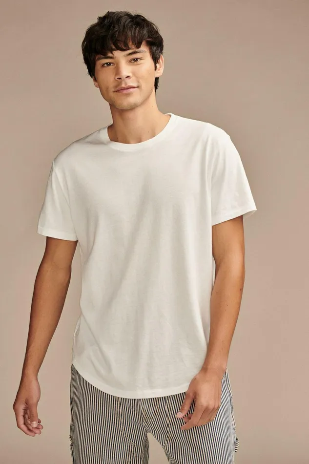 Lucky Brand Shirts and Tops Supima Short Sleeve Crew Bright White 8211 Men
