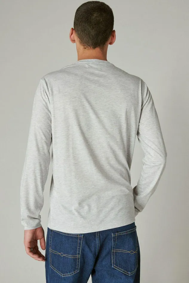 Lucky Brand Shirts and Tops Tencel Long Sleeve Henley Heather Grey 8211 Men