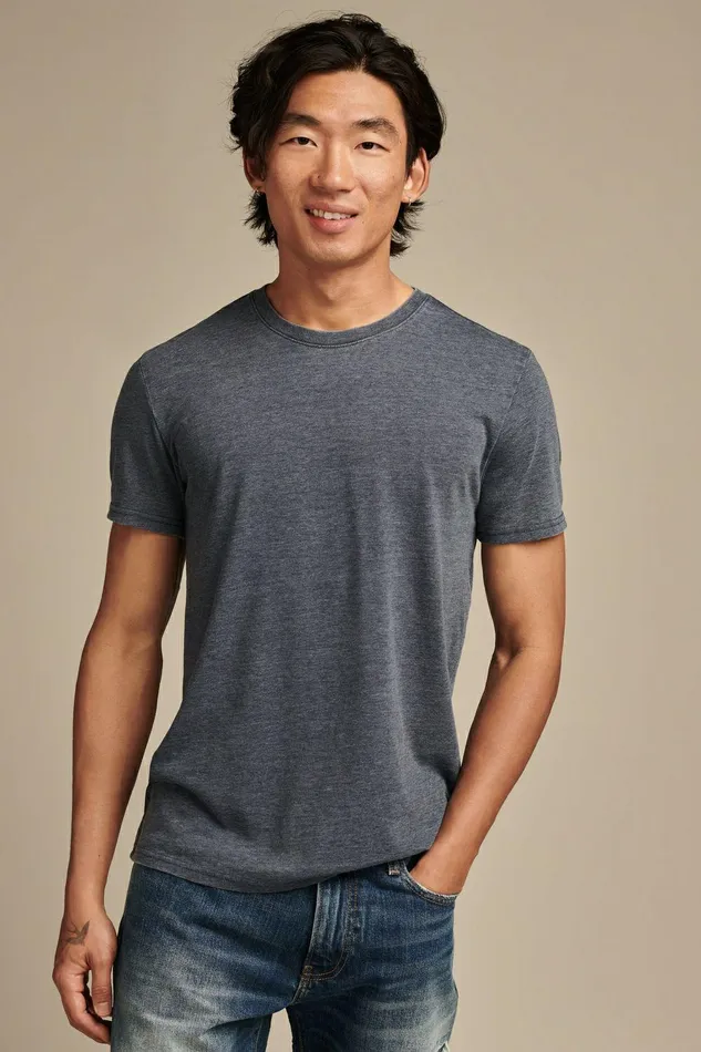 Lucky Brand Shirts and Tops Venice Burnout Crew Neck Tee American Navy 8211 Men
