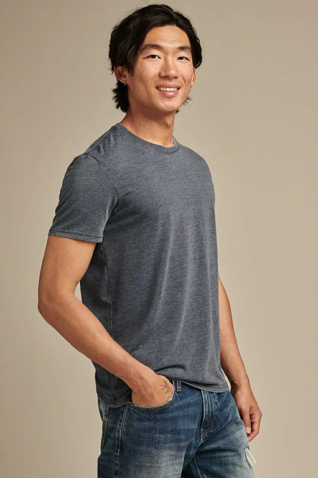 Lucky Brand Shirts and Tops Venice Burnout Crew Neck Tee American Navy 8211 Men